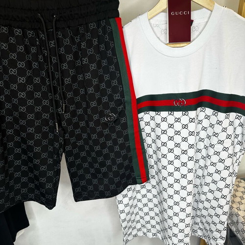 A.S. 98 T-shirt and shorts set new, black and white