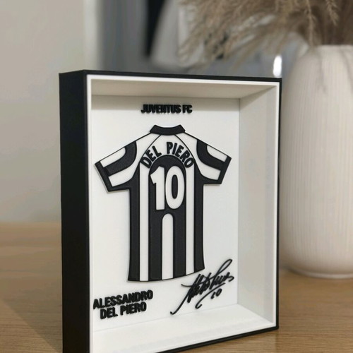 Collectible 3D Mini Jersey Frame Alessandro Del Piero Juventus FC new
