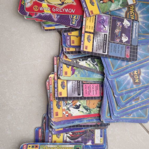 Digimon cards used, over 70 cards