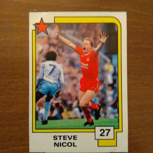 Κάρτα Panini Soccer Superstars 1988 Νο27 Steve Nicol μεταχειρισμένη