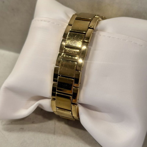 Visetti x Nikos Apostolopoulos Gold Crystal Chronograph Watch like new