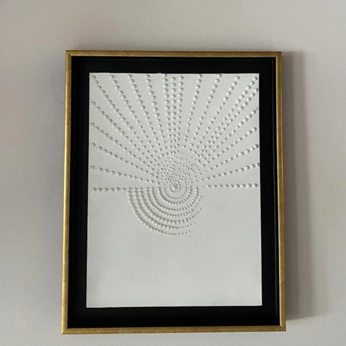 Minimalist 3D Geometric Wall Art 30x40 cm new, framed