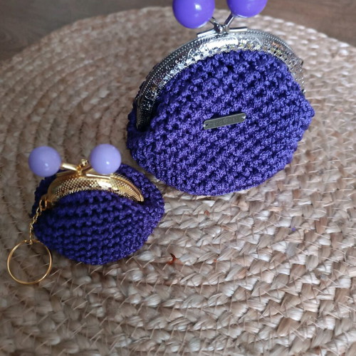 Wallet and keychain wallet set handmade new
