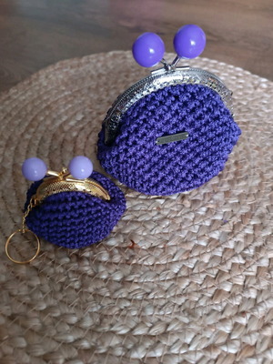 Wallet and keychain wallet set handmade new