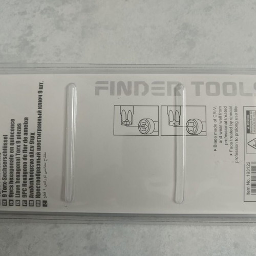 Torx L-Shaped Key Set 9 Pieces New