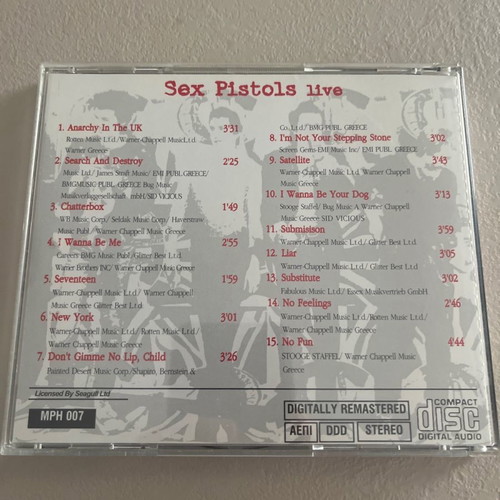 Sex Pistols Live CD used, punk