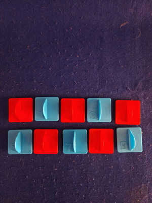 Number molds used for modeling clay, 0 to 9