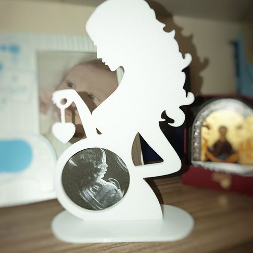 Pregnancy ultrasound keepsake made to order with 3D mother figure