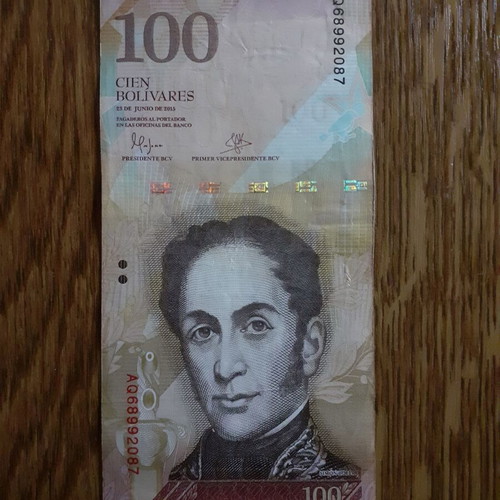 Venezuela 100 Bolivares banknote 2015 P#93 VF/XF