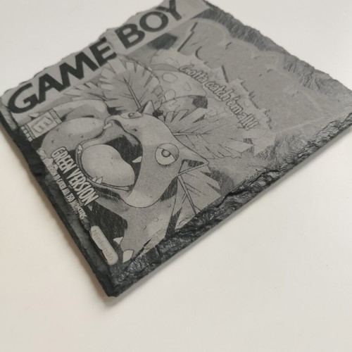 Pokemon slate coaster with Black 2 cover art