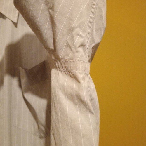 Hugo Boss short-sleeve striped shirt XXL like new, white beige