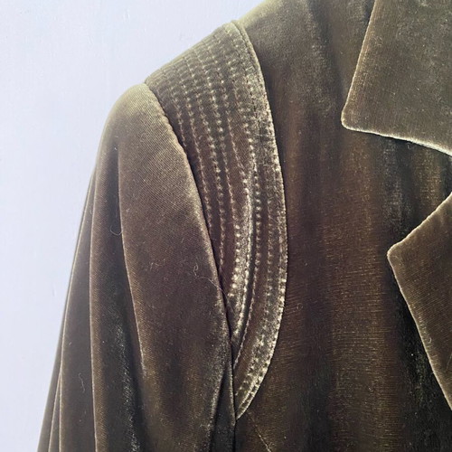 Loose velvet jacket new, green, size XXL