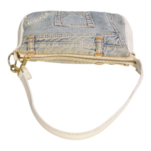 Dolce & Gabbana vintage denim shoulder bag with leopard lining used