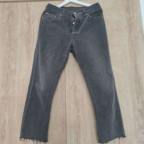Levi's 501 jeans used, size L 40, black and grey