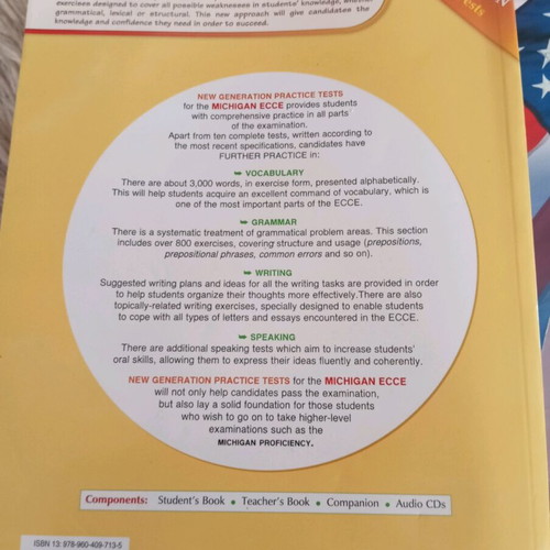 Michigan Ecce 10 practice tests like new, few pages marked