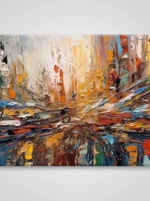 Canvas print 113x53cm new with wooden frame