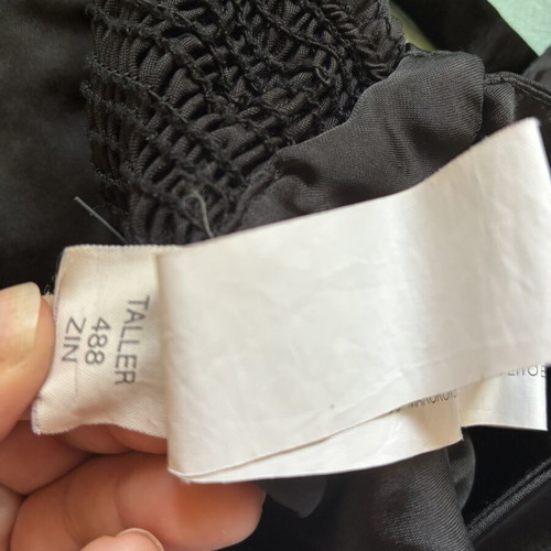 Zara Satin Smocked Crop Top size XS like new, black