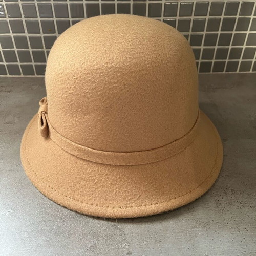 Vintage bucket hat wool beige, like new, size 57