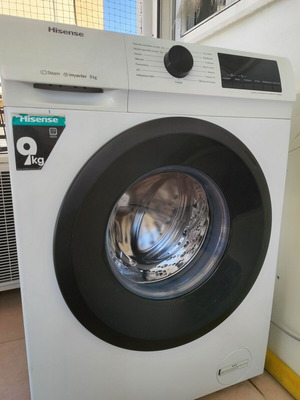 Πλυντήριο ρούχων Hisense 9kg με λειτουργία ατμού