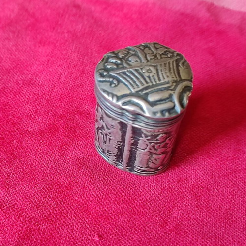Silver Dutch engagement box used, rare, circa 1840