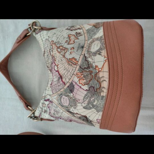 Lucy World women's bag like new, shoulder or hand, beige multicolor