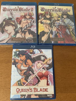 Queen's Blade Season 1&2 και Rebellion Blu-Ray και CD's καινούργια, πλήρης σειρά