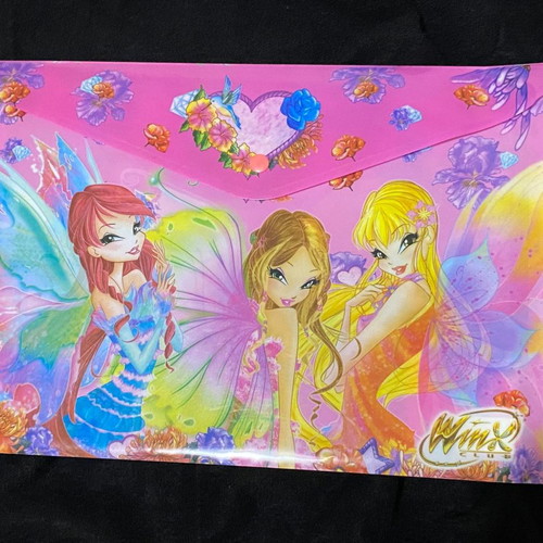 Winx club plastic folder used, A4 size