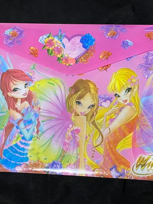 Winx club plastic folder used, A4 size