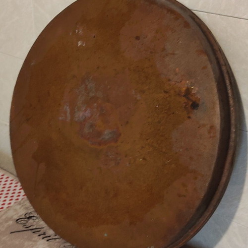 Traditional copper tray used kitchen item