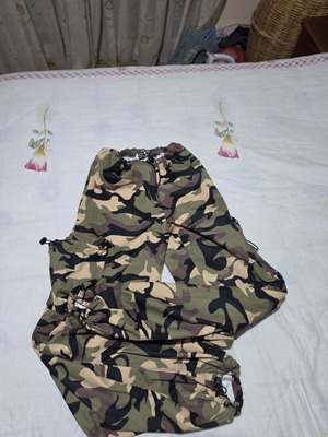 Shein military pants with side pockets like new, size S