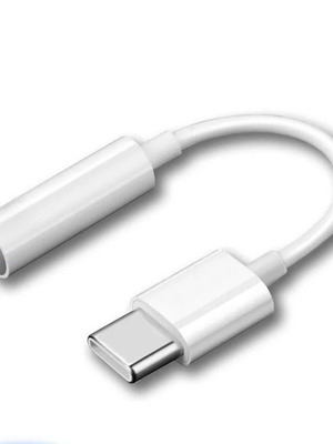 Προσαρμογέας Μετατροπέας USB C σε 3.5mm female Aux Audio λευκό καινούργιο