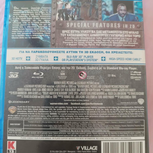Pacific Rim 3D Blu-Ray like new, action adventure