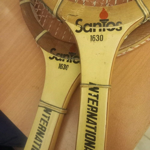 Santos vintage tennis rackets used, set of 2