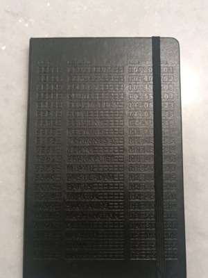 Moleskine travel journal like new with black hard cover