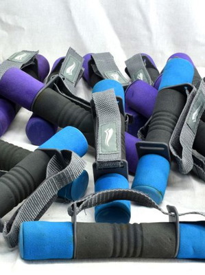 Dumbbells with Velcro, set of 22, 1 kg each, good condition