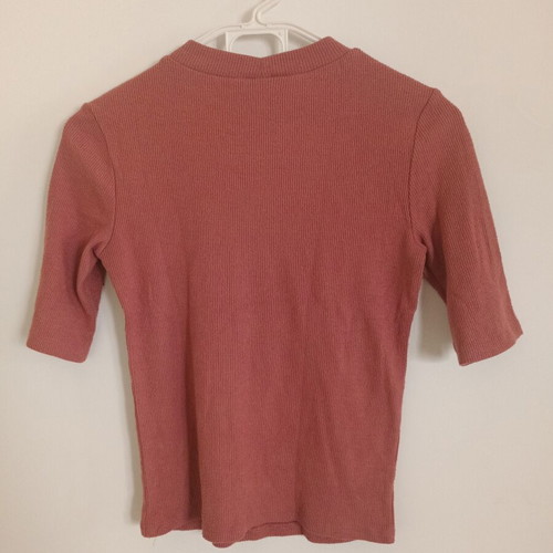 Tally Weijl ribbed top in dusty pink new, size S