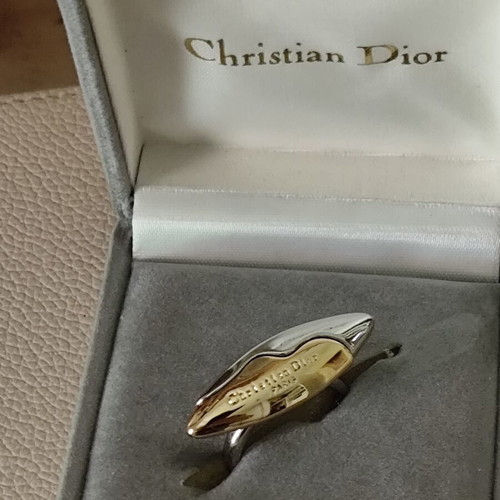 Christian Dior ring new, silver and gold, size 57