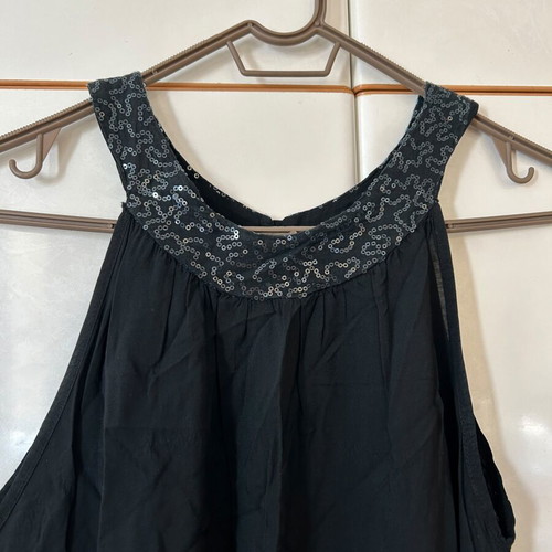 Black sleeveless dress like new, made in Italy, length 74cm