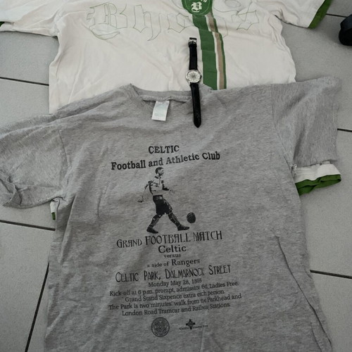 Celtic 2 T-shirts XL and L and Celtic watch like new