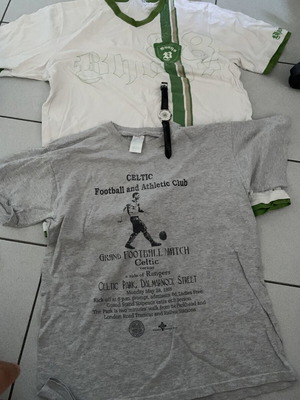 Celtic 2 T-shirts XL and L and Celtic watch like new