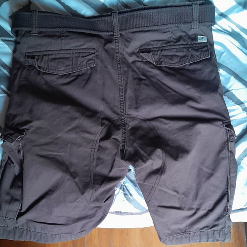 Funky Buddha Bermuda shorts like new, size S, grey, cotton cargo style with belt