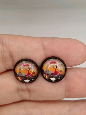 Mary Poppins stud earrings new, multicolored