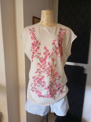 Balenciaga women's blouse cream rose size S/M new