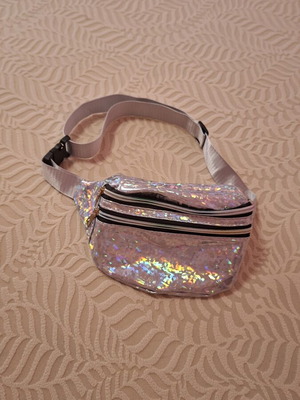 Shein waist bag like new, silver