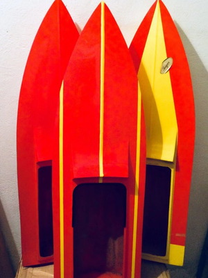 Vintage RC boat hulls pack of 3 fiberglass like new