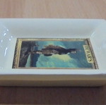 Dewar's Scotch Whisky old promotional ceramic ashtray used