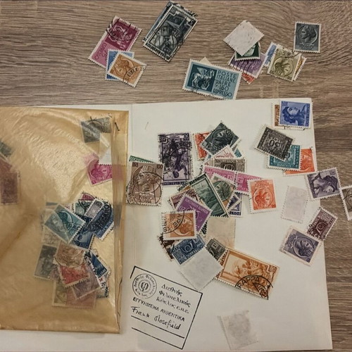 Vintage Italian Stamp Collection used, 90+ stamps