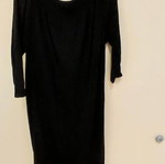 Black dress with silver threads