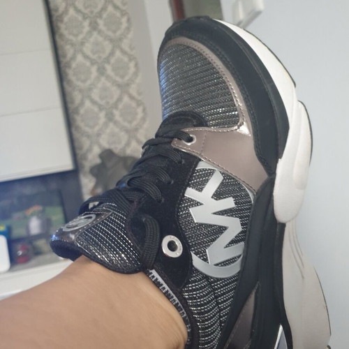 Michael Kors black sports shoes like new, size 38-38.5