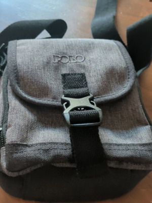 Polo crossbody bag like new, gray anthracite, 18x15 cm